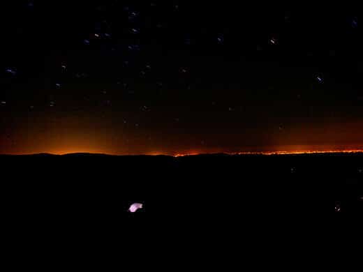 Glowing tent