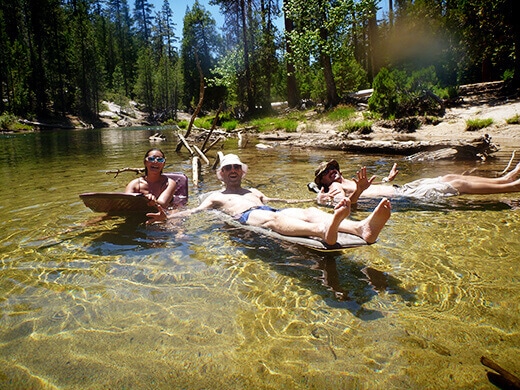 Floating in the Merced River