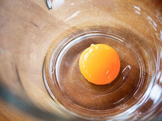 Homegrown egg yolk