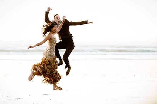 Jumping for joy