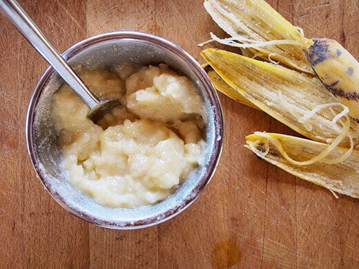Mashed very ripe banana