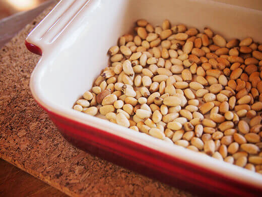 Toasted pine nuts
