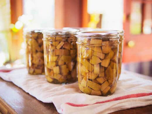 Canned feijoas in light syrup