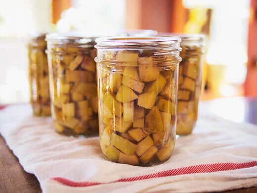 Canned feijoas in light syrup