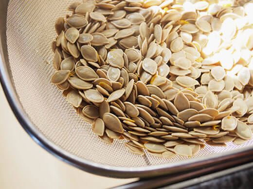 Strain seeds and shake dry