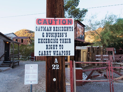 Oatman street sign