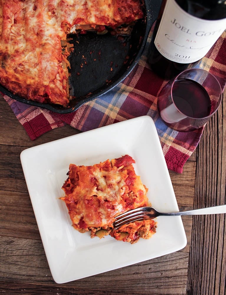 skillet-lasagna-with-turkey-sausage-and-vegetables-1