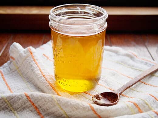 Walnut oil and beeswax