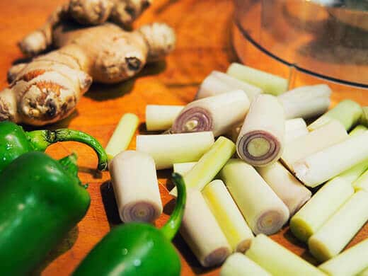 Jalapenos, lemongrass and ginger
