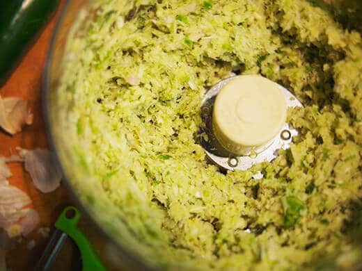 Minced jalapenos, lemongrass and ginger
