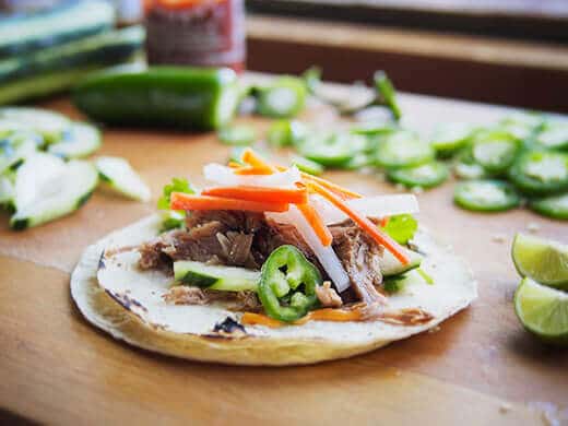 Vietnamese bánh mì taco