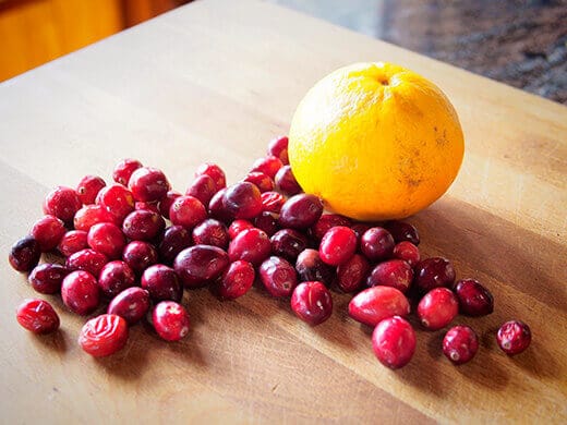 Orange and cranberries