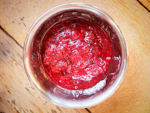 Galangal and orange cranberry sauce