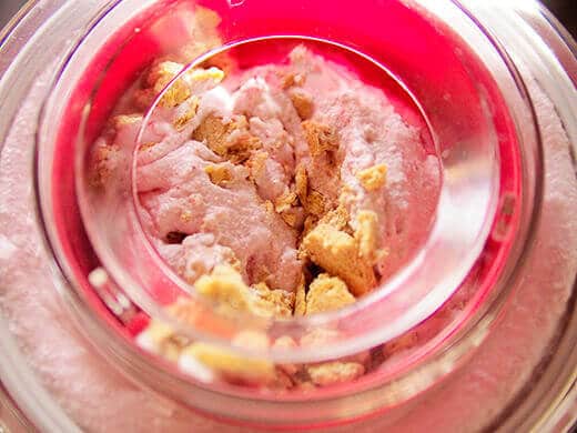 Swirl in crushed graham crackers