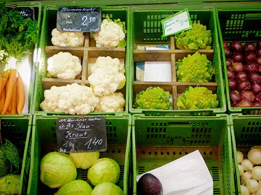 Cauliflower and broccoli