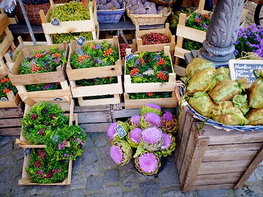 Artichoke flowers and wreaths