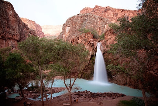 Havasu Falls at sunrise