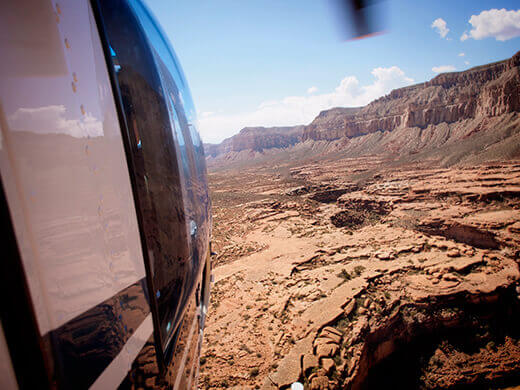 Aerial view of canyon