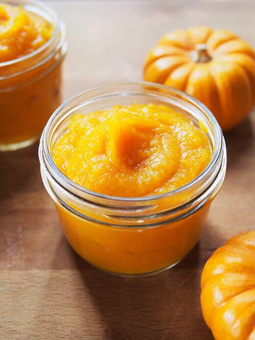 Homemade pumpkin puree