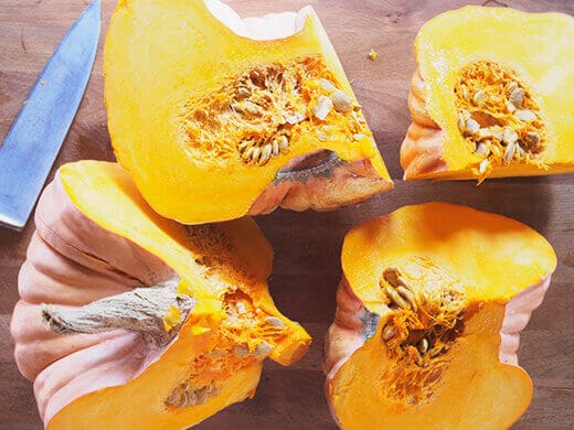 Cut up pumpkin