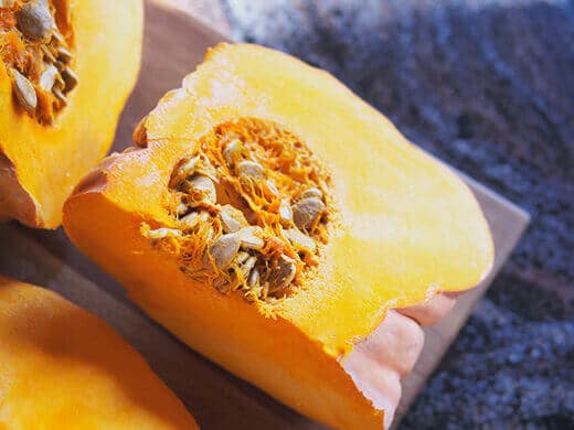 Pumpkin centers with seeds