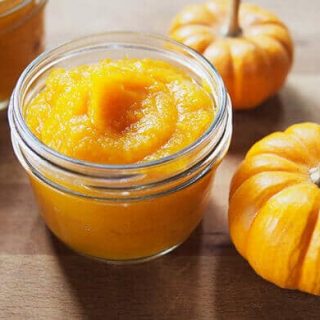 Pumpkin puree with Porcelain Doll pumpkin