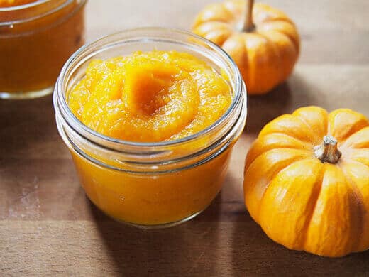 Pumpkin puree with Porcelain Doll pumpkin