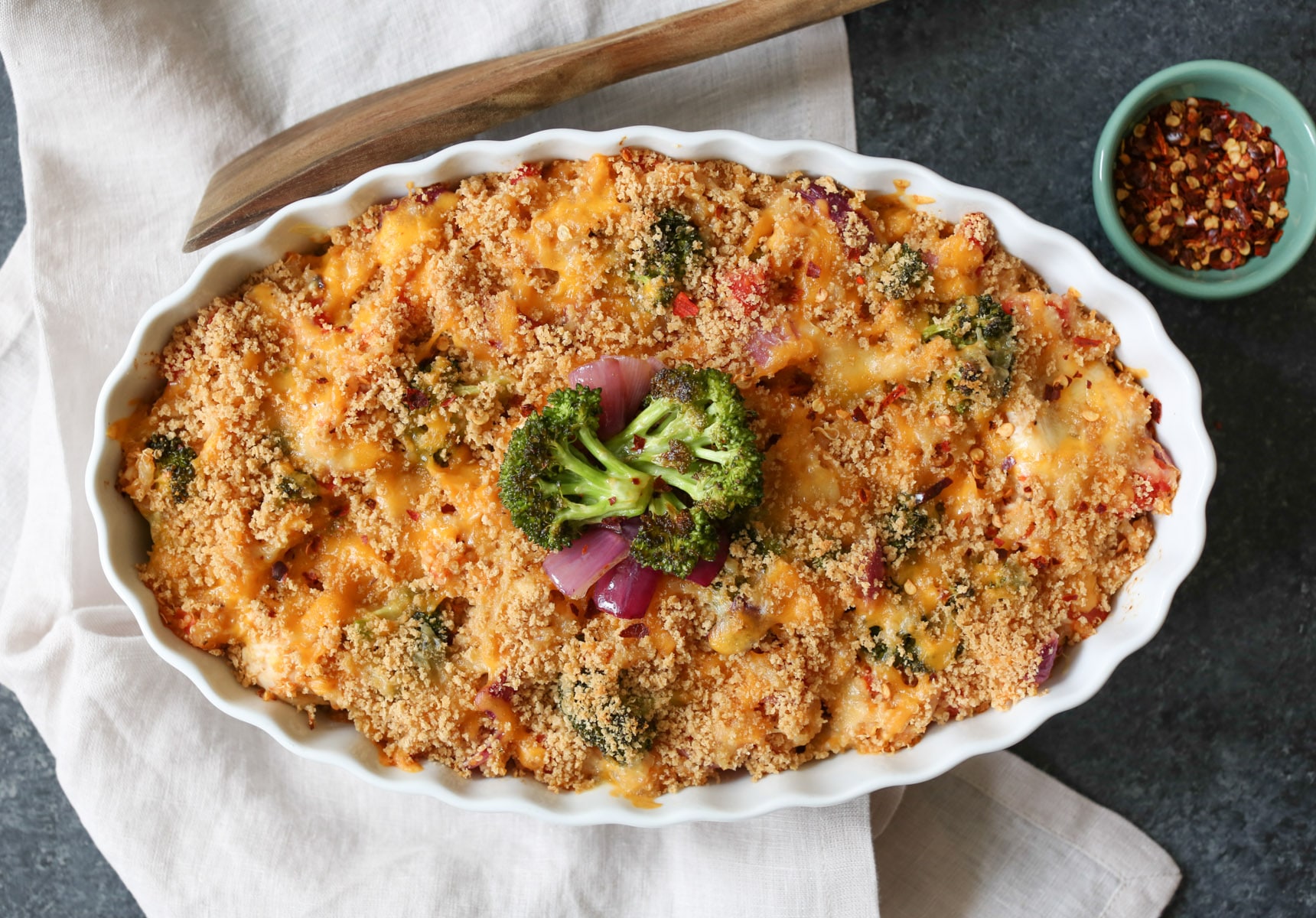 Roasted-Broccoli-Chicken-Cheddar-Quinoa-Bake-7