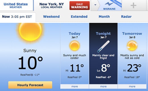 Polar vortex in New York