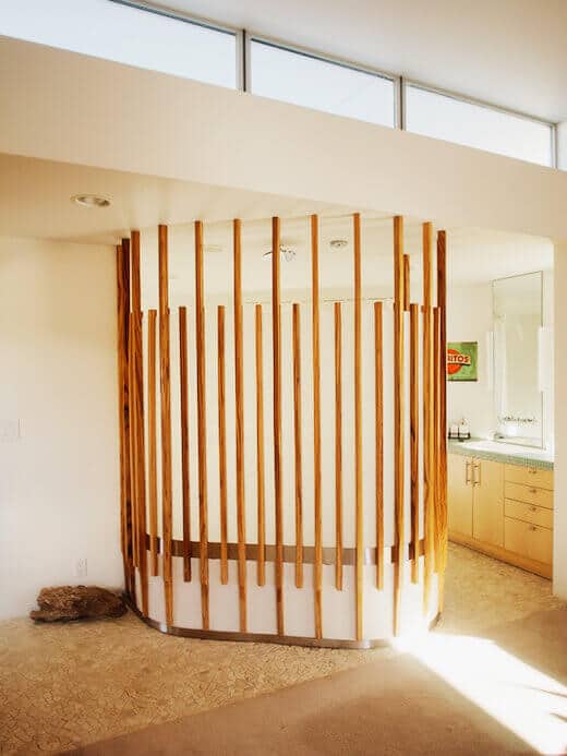 Backside of the bathtub