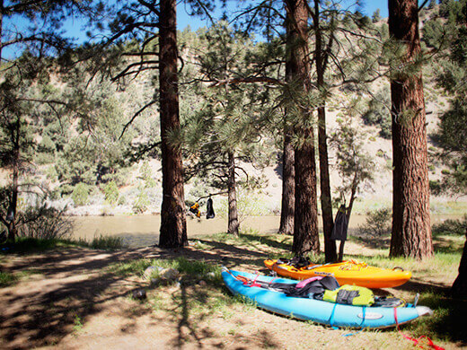 Kayak camping on the Carson