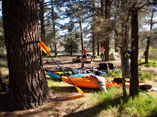 Camping by the river