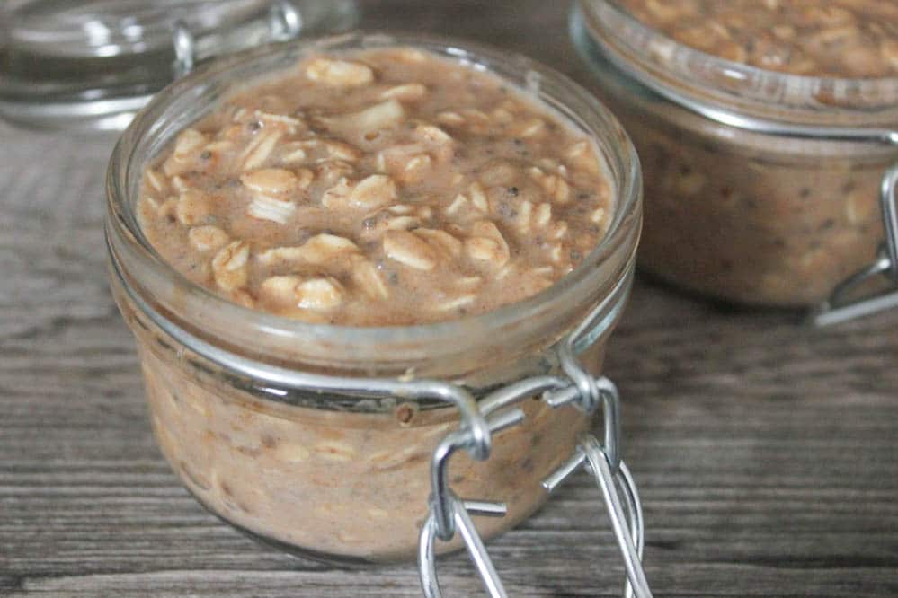 peanut butter and banana overnight oats