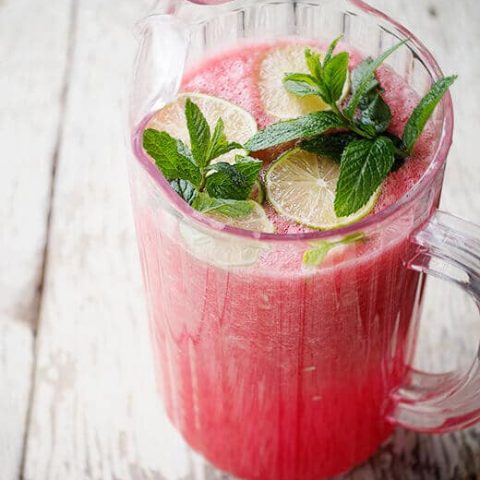 Watermelon and lime agua fresca