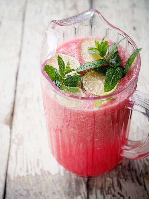 Watermelon and lime agua fresca