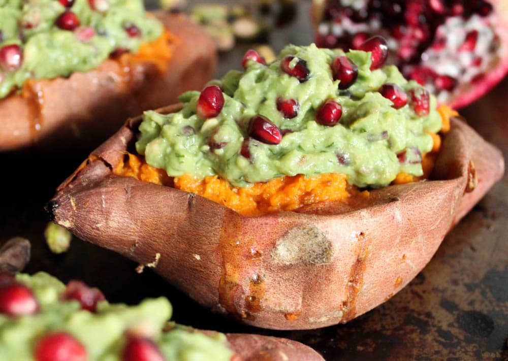 Chipotle-Mashed-Sweet-Potatoes-Stuffed-with-Superfood-Pomegranate-Pistachio-Guacamole-6