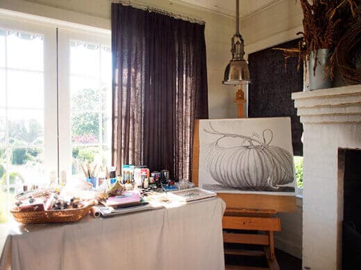 Allen's art studio