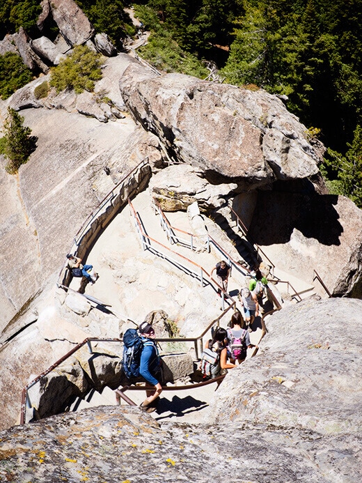 Hiking down from Moro Rock