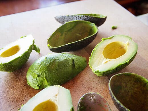 Avocado halves