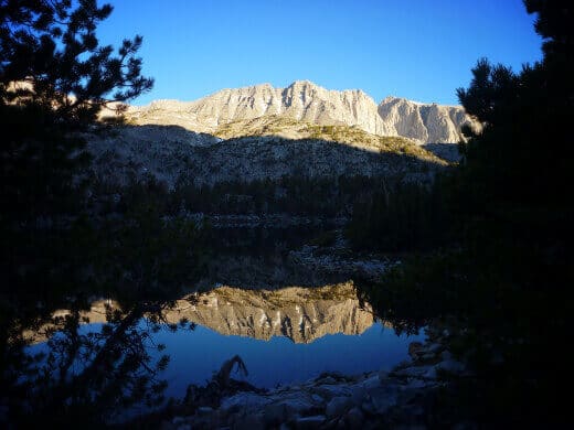 Sunrise reflection on Chickenfoot Lake