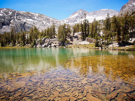 Mosaic of stones in Lower Gem Lake