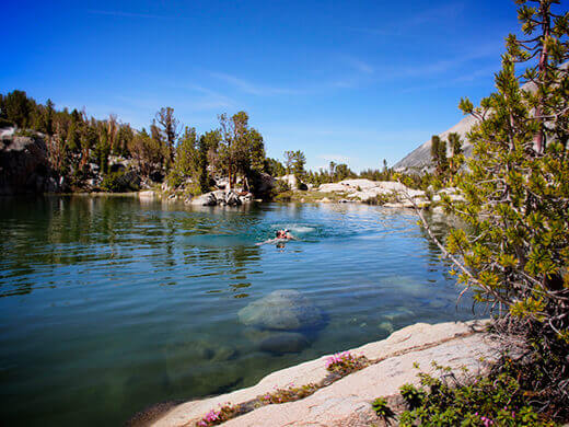 Swimming in Gem Lake