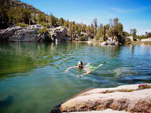 Swimming in Gem Lake