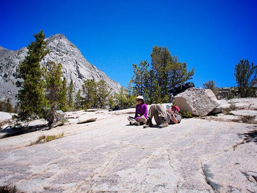 Granite slab at Gem Lake