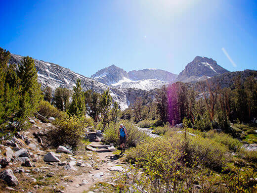 Hiking in the Sierra backcountry
