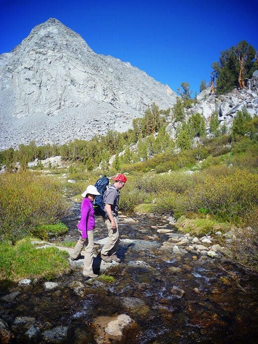 Crossing a meandering stream