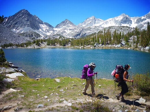 Hiking out of Chickenfoot Lake
