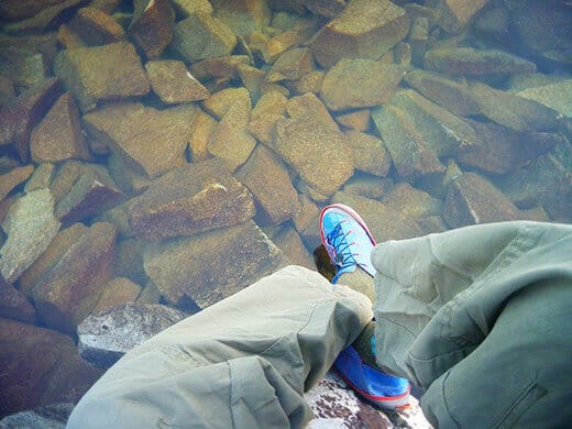 Crystal clear water on Chickenfoot Lake