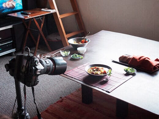 A very unglamorous set at home
