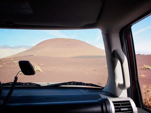 Driving up to Red Hill